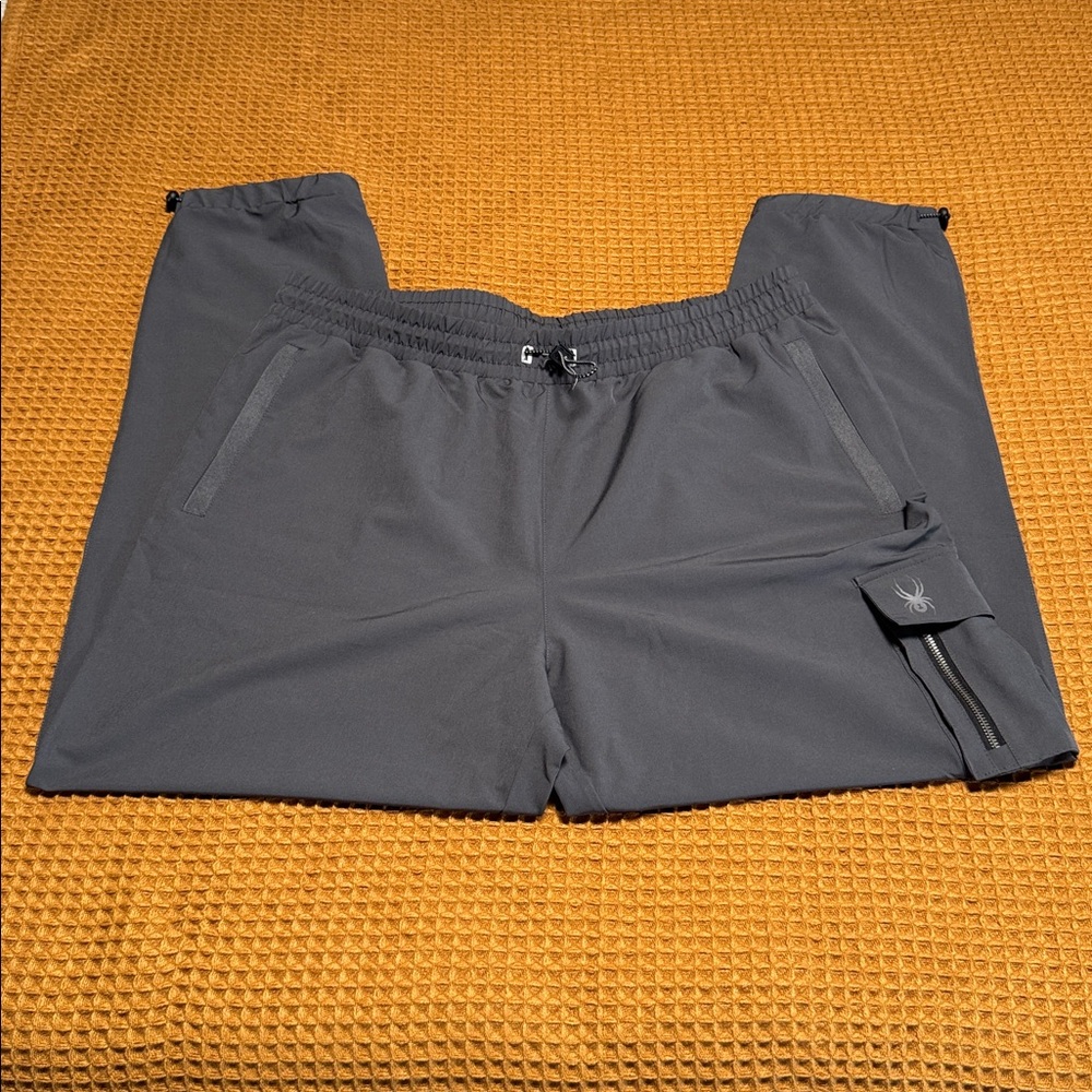 Spyder Joggers/pants Active Pro Web Grey pockets pull on draw string Men Size XL